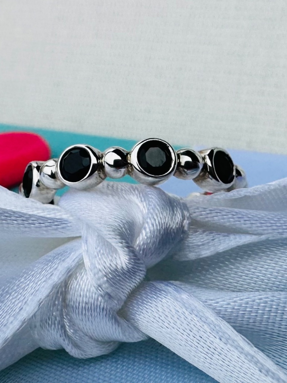 NEW Tiffany & Co. Ziegfeld Black Spinel Ring in Sterling Silver, sz 6